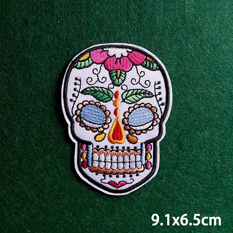 Патчи с черепом в мексиканском стиле 2 шт./лот патчи для глажки на одежде