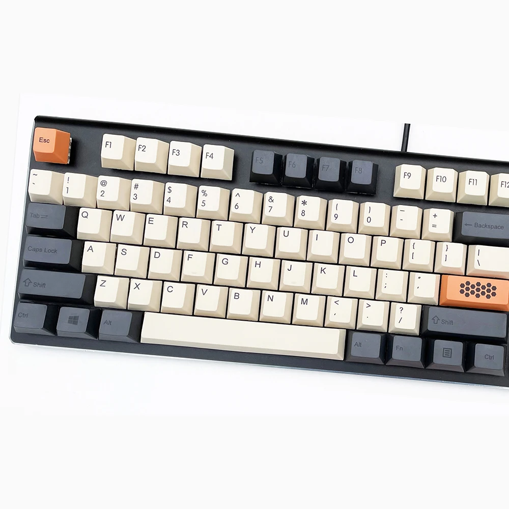 Колпачки для клавиш из углеродного волокна толстые PBT краситель верхняя печать