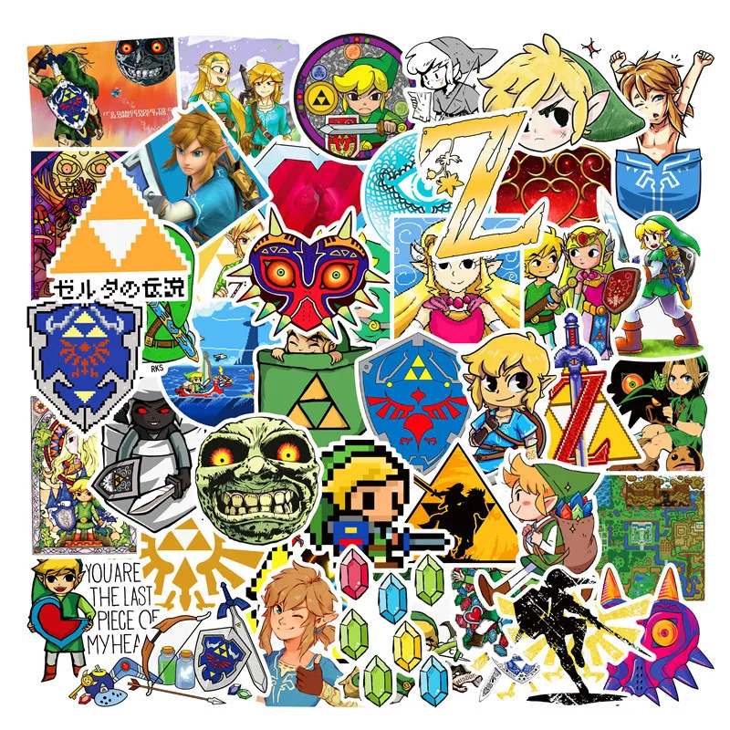 47 шт./компл. Zelda Legend Ручной игровой чехол на колесиках скейтборд ноутбук граффити