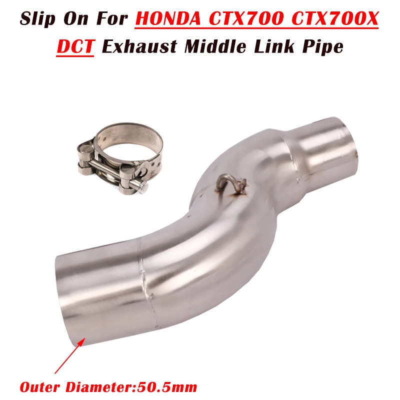 

Motorcycle Exhaust Slip On For Honda CTX700 CTX700N DCT Escape Modified Stainless Steel Connect Middle Link Pipe Without Muffler