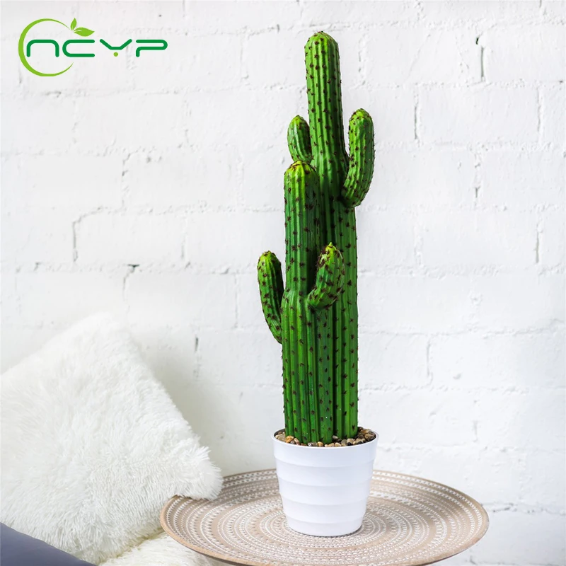

NCYP Large Modern Artificial Cactus Faux Fake Textured Saguaro Cactus Succulent Desert Plant Modern Simulation Decoration