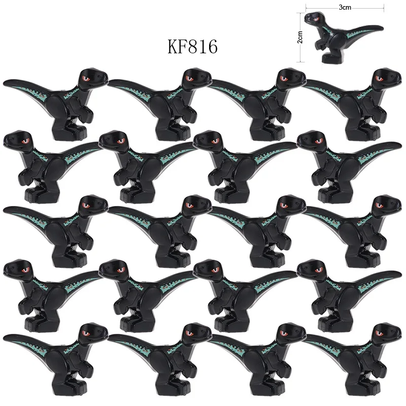 

Bricks Figures Dinosaur Baby Blue Velociraptor Baby T-Rex Collection World Building Blocks Toys For Kids Gift KF810 KF815 KF816