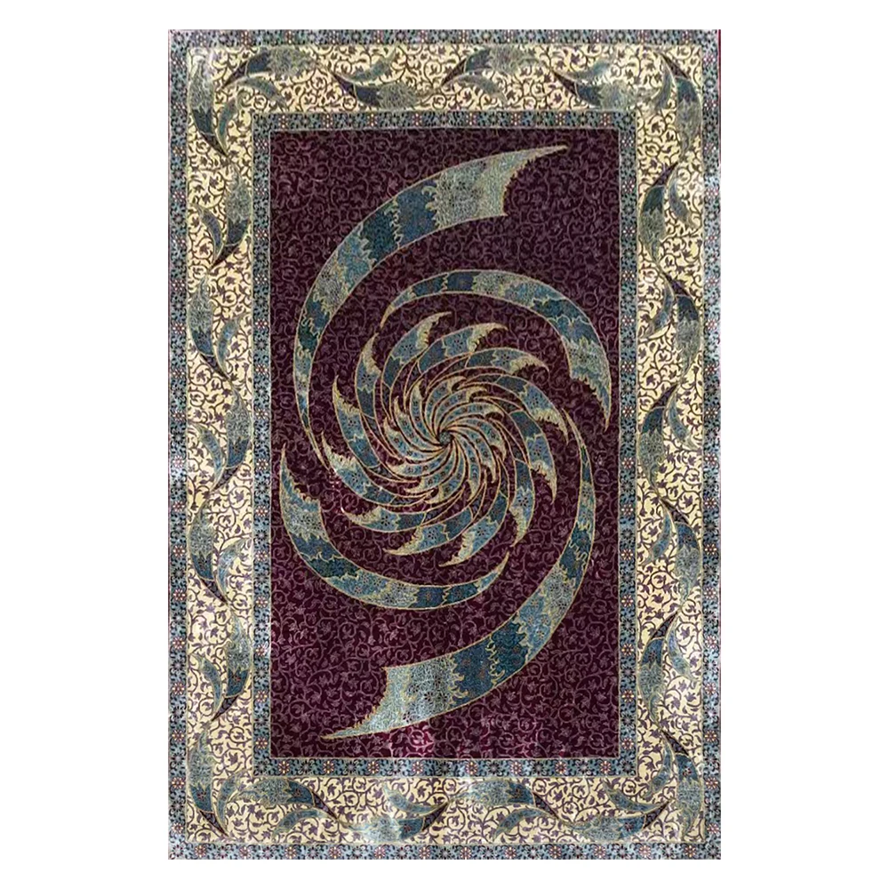 

5x7.5 Feet Silk Carpet for Living Room Home Indoor Decoration Area Rugs Bedroom Bedside Bay Window Sofa Floor Mat