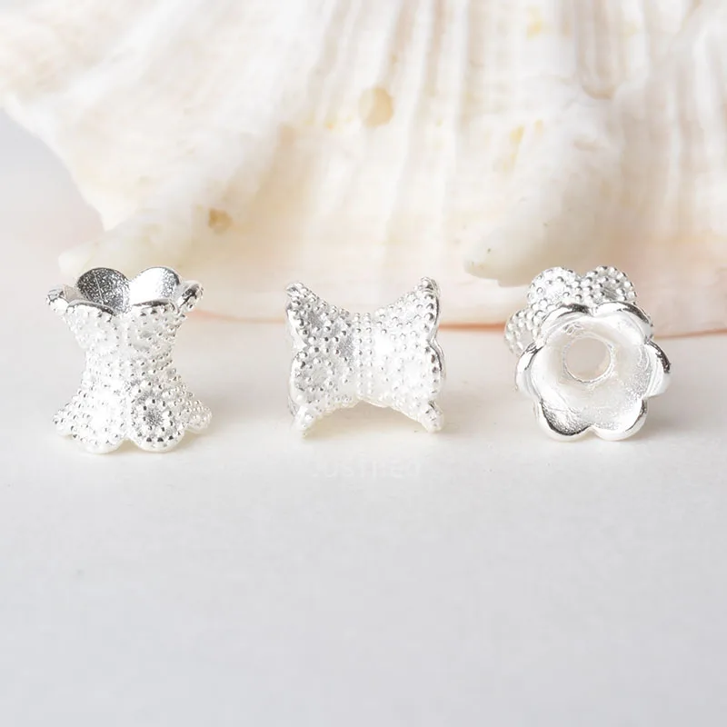 Цельный серебряные бусины 925 пробы Шарм-бусина с отверстием 1 7 мм аксессуары для