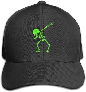 Yellowpods Dabbing Skeleton Green Adjustable Baseball Caps Hat Sports Outdoors Cap