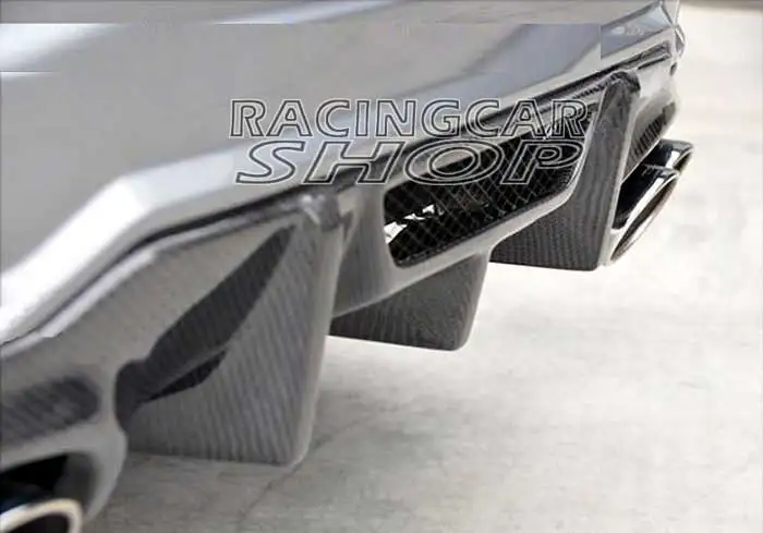 UNPAINTED V style sedan BLACK rear lip diffuser for BENZ W204 C63 coupe C250 C300 C350 AMG SPORT BUMPER 2012- M022F