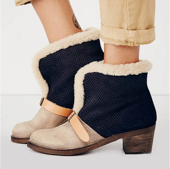 Зимние ботинки женские зимние ботильоны женская теплая резиновая обувь на