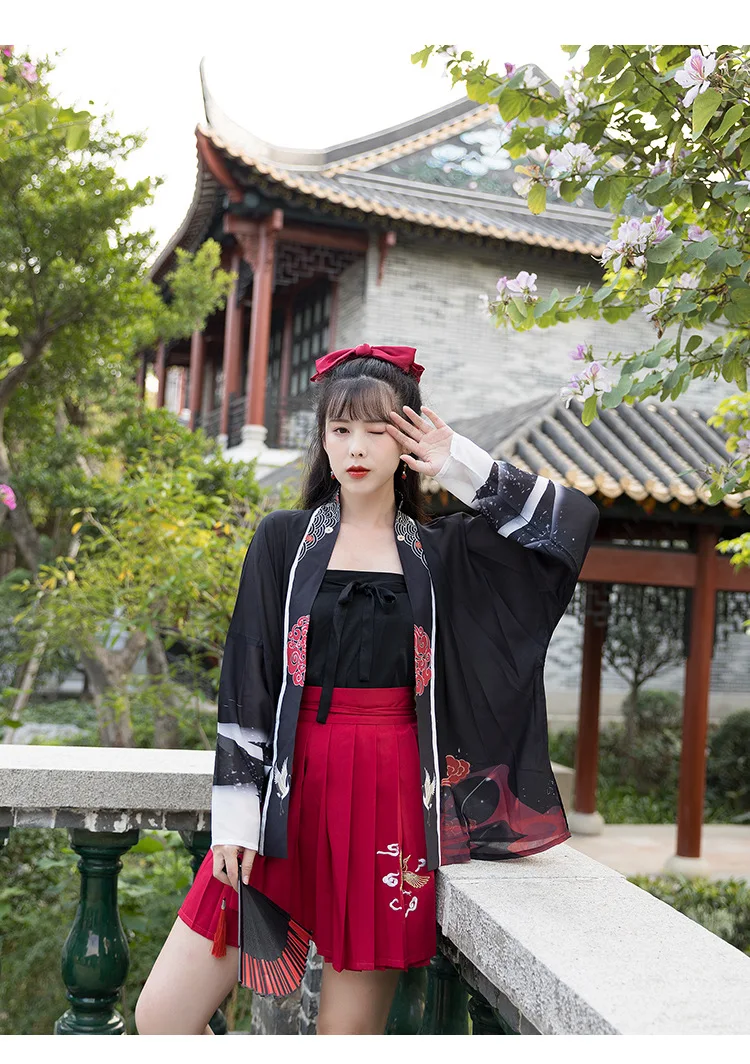 

WZPLZJ Japan Korea Ancient Dance Dress Adult Hanfu Suit mascot Costume Embroidery Traditional Dynasty Stage Performance Party