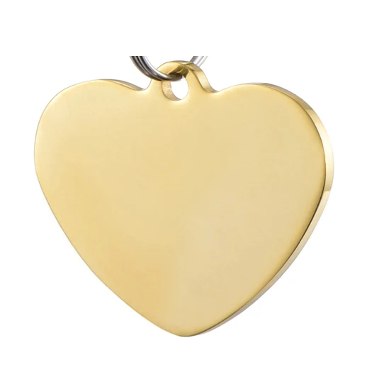 Wholesale 10X Personalized Cordate Blank Cat ID Tag Customized Dog Name Phone Pet Tags id Stainless Steel