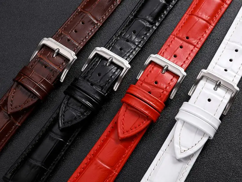 Ремешок для часов кожаный с металлической пряжкой мужчин и женщин 24 мм 22 20 18 16 14 12 |