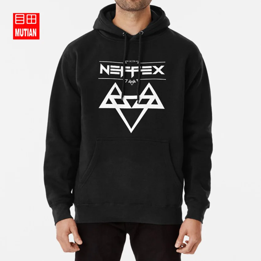 Белые толстовки NEFFEX с логотипом 2 neffex merch band music nation армейский художник merch|Мужские