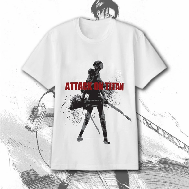 1 шт. футболка с коротким рукавом принтом аниме атака на Титанов костюм для