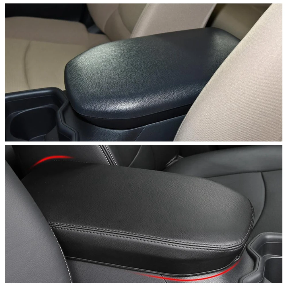 

Center Armrest Box Holster Protection Pad Decoration Mat Cover Kit Fit For TOYOTA RAV4 RAV 4 XA50 2019 2020 2021 PU Leather
