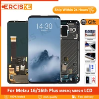 6 5 original for meizu 16 plus lcd display amoled touch screen digitizer assembly with frame for meizu 16th plus lcd m892 m892h