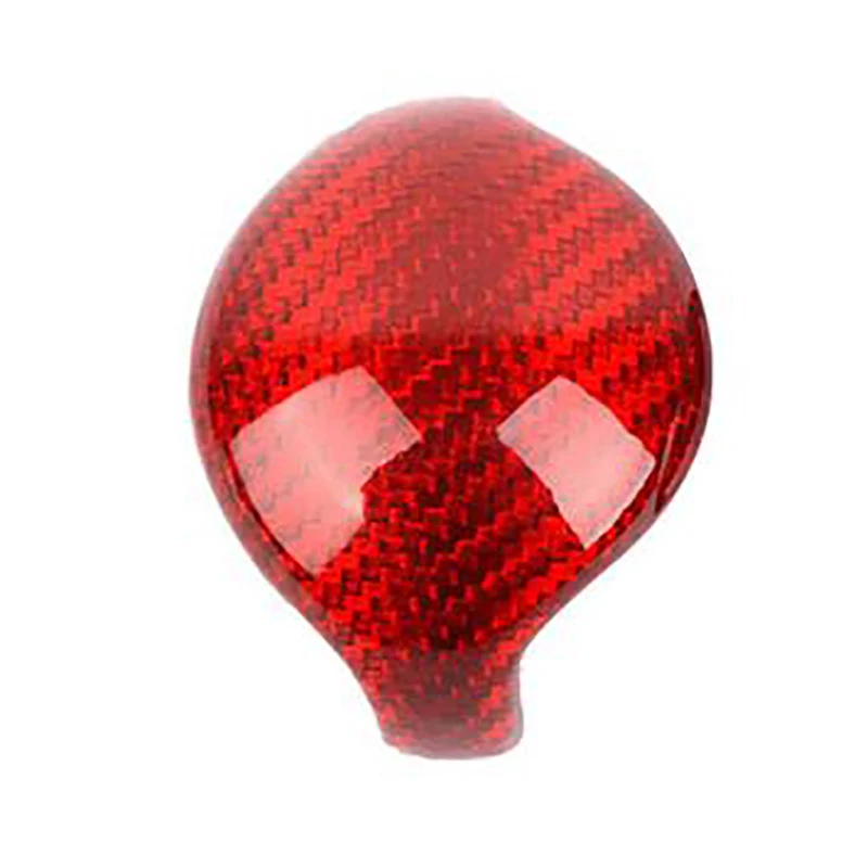 

Auto Carbon Fiber Red Sticker Gear Shift Knob Cover Trim for Ford Mustang 2015-2019 Car Interior Accessories