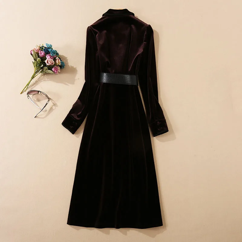 

Quality New Top Long Coat Trench 2021 Autumn Winter Overocats Women Striped Color Block Belt Patchwork Long Brown Coat Outerwear