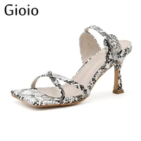 gioio women pumps thin high heel shoes 8cm sexy women work use shoes 40 snakeskin printed leather fashion female shoes