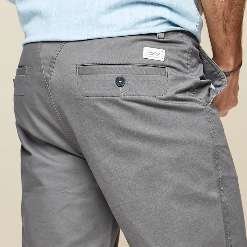 Брюки KUEGOU мужские черные повседневные хлопковые длинные в винтажном Корейском