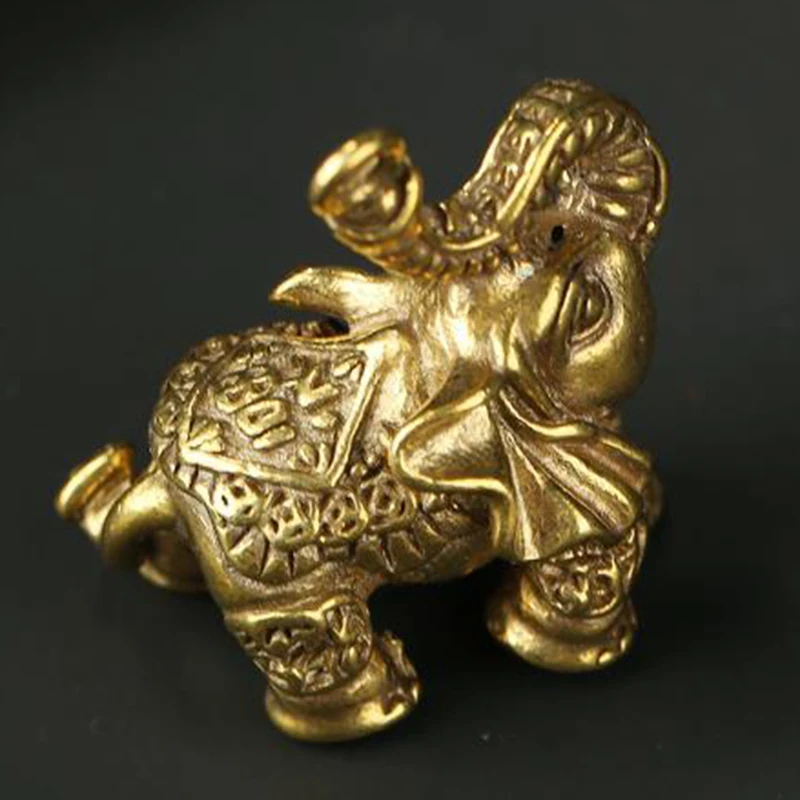

Car Ornament Vintage Accessory Display Mini Elephant Figurine Keychain
