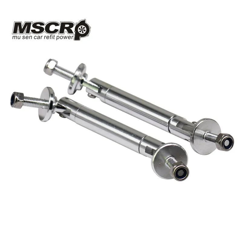 Нео хром Регулируемый 100 мм передний бампер разветвитель стержень стойка