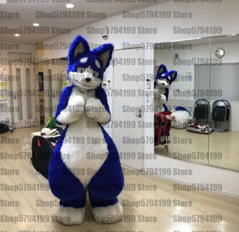 Костюм маскота собаки Хаски "Customised #W2 HUSKY Dog Furry Fursuit Suit Mascot Costume Cosplay Animal Party Fancy Dress Carnival Birthday Gift".