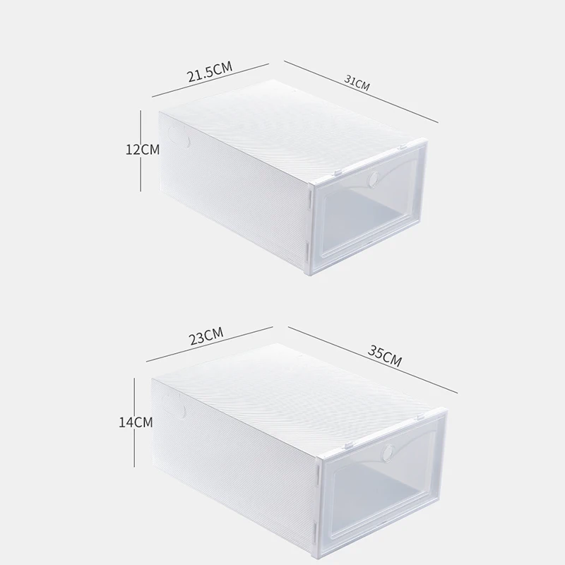1 шт. утолщенный прозрачный ящик для обуви влагостойкий и пыленепроницаемый в