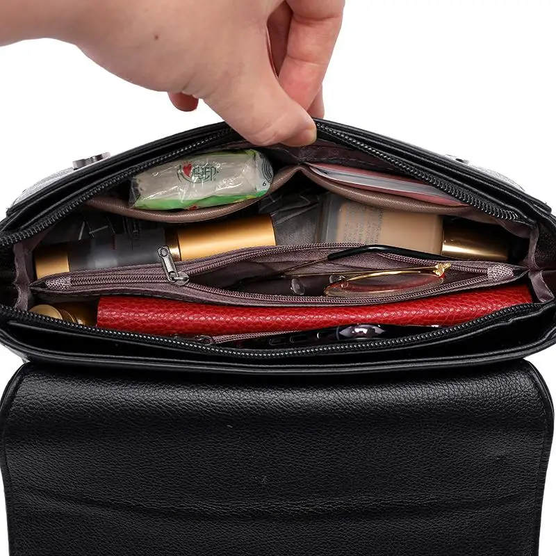 

Tassel Pendant Decoration Women PU Leather Underarm Shoulder Bag Ladies Clamshell Solid Color Simple Portable Crossbody Bags Sac