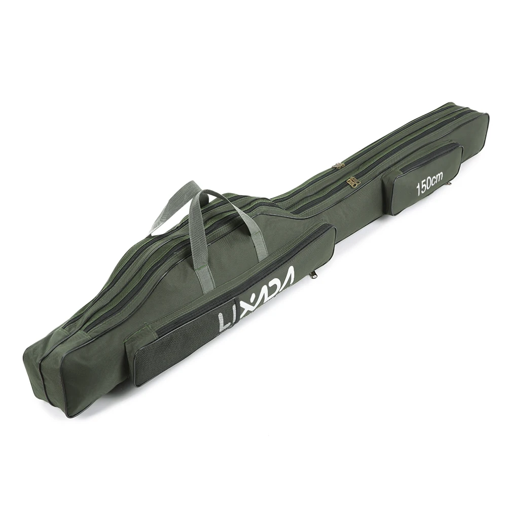 100/130/150cm Fishing Bag Oxford Cloth Folding Rod Reel Tackle Storage Travel Carry Case Pesca | Спорт и развлечения