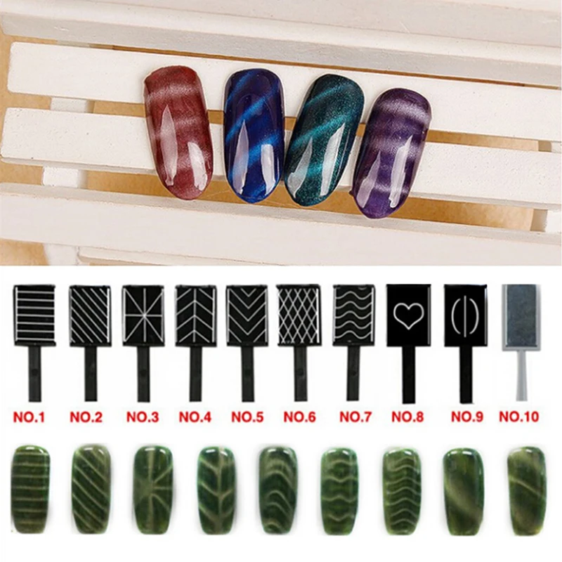 11 шт./компл. 3D Магнитная палочка для украшения ногтей эффект УФ-гель Рисование
