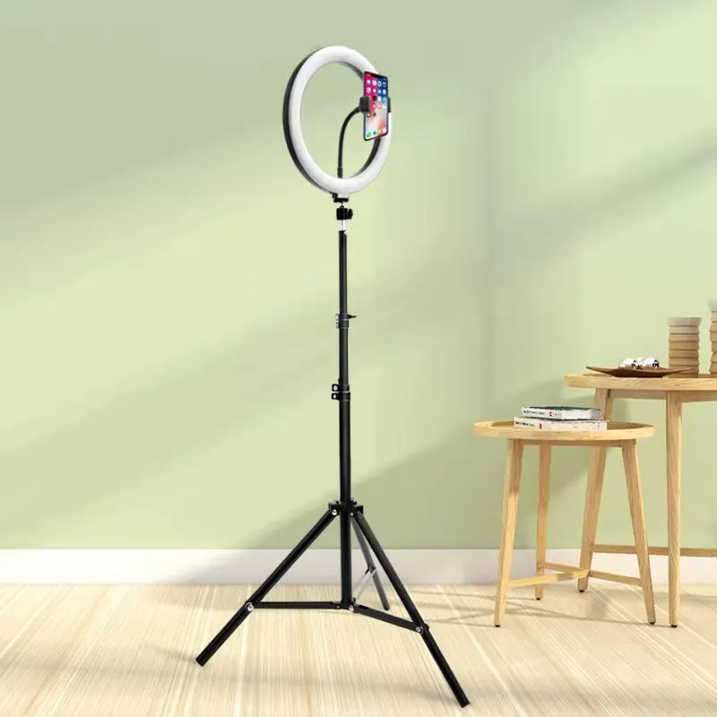 Светодиодный кольцевой светильник со штативом подходит съемки фото и видео |