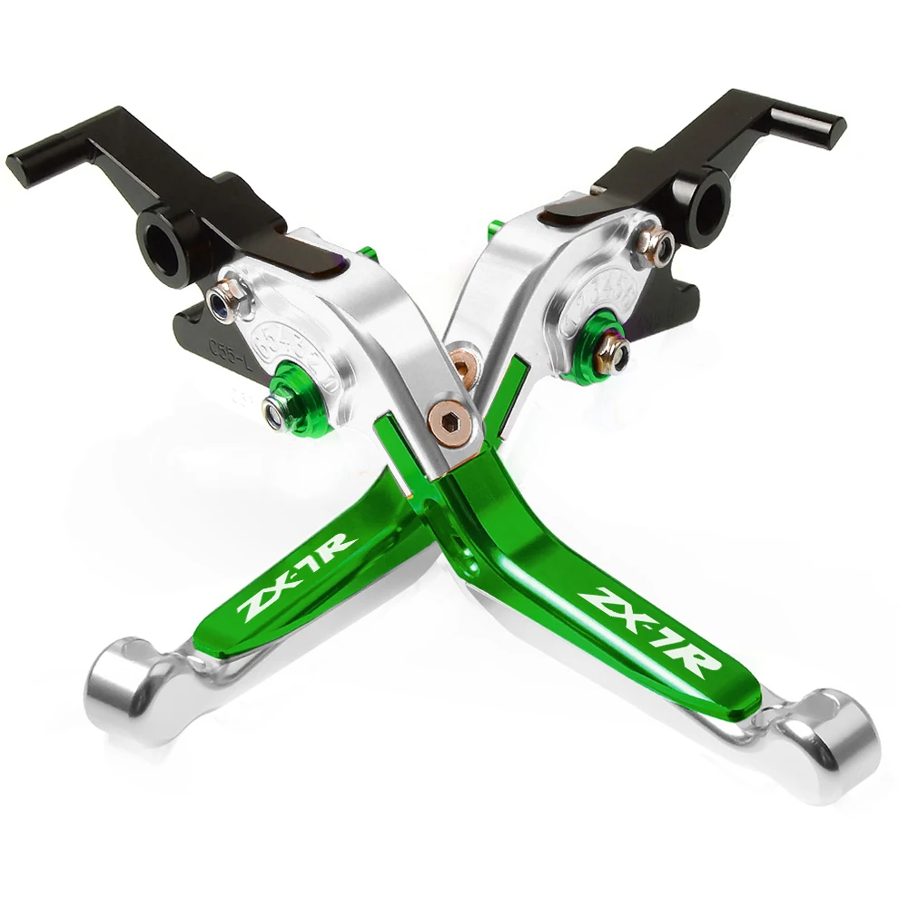 C with logo Мотоцикл с ЧПУ Регулируемые сцепные рычаги Ручка для KAWASAKI ZX7R ZX-7R 1989 1990 1991 1192 1993 1993-2003 ZX7R ZX-7R - Цвет: C with logo