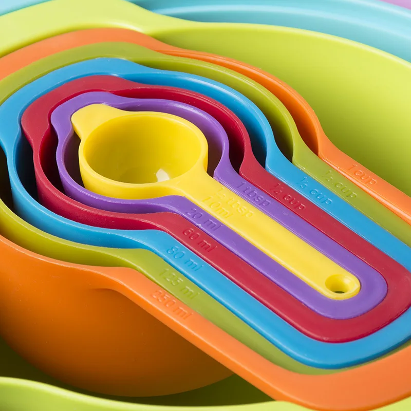 10 шт./компл. мерная чашка с ложкой набор миска для смешивания Матрешка Пластик