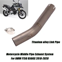 titanium middle pipe connect 51mm header tail muffler pipe silp on for bmw f850gs f750 2018 2020 motorcycle exhaust system