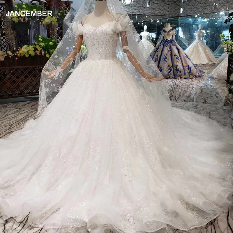 HTL274 Vestido de noiva 2020 модные платья для девочек на свадьбу с открытыми плечами 3D цветы