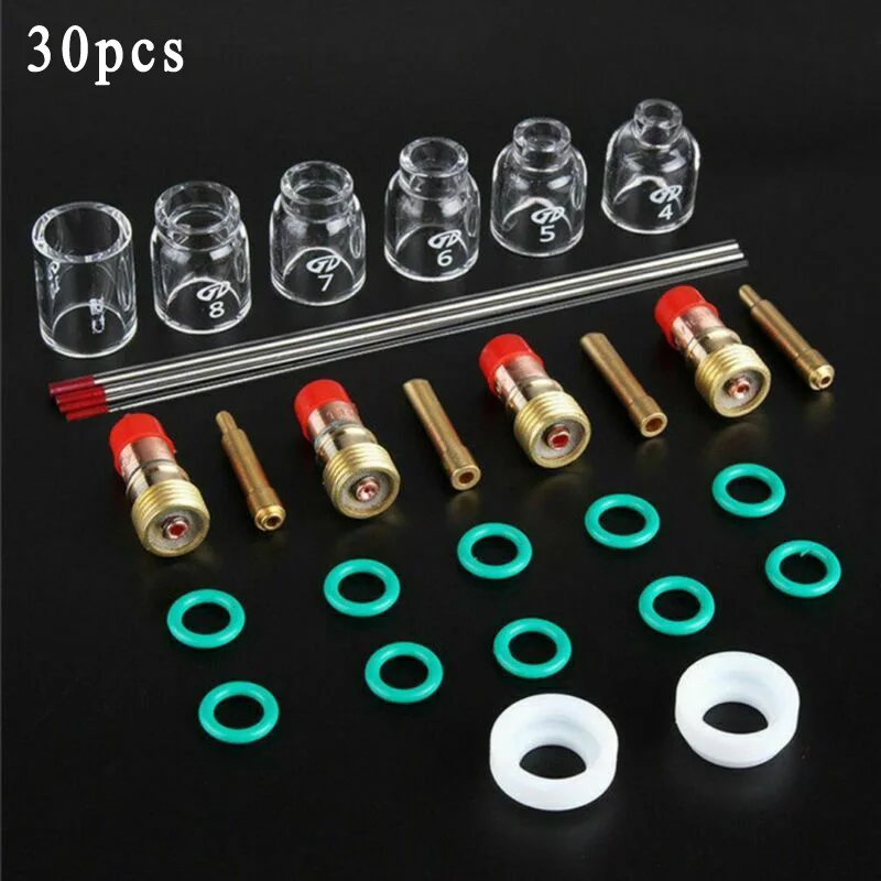 7 шт./компл. TIG сварочная трубка для горелки газовый объектив #12 набор тепловых