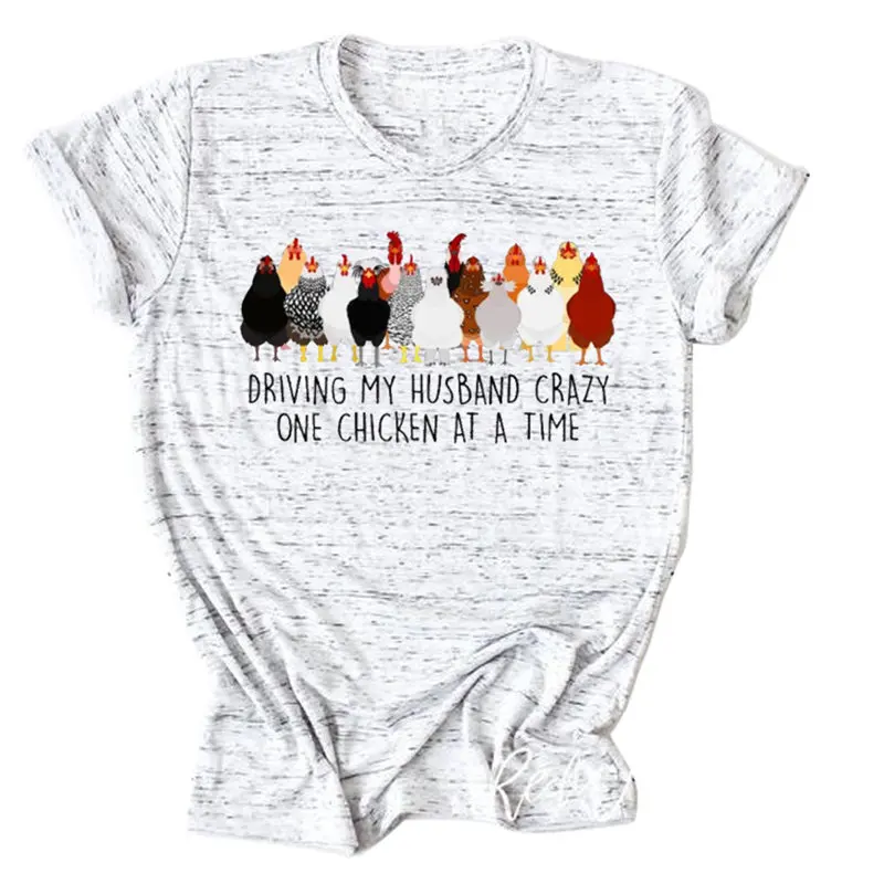 Женская забавная футболка с цветочным принтом в виде цыпленка хипстерская