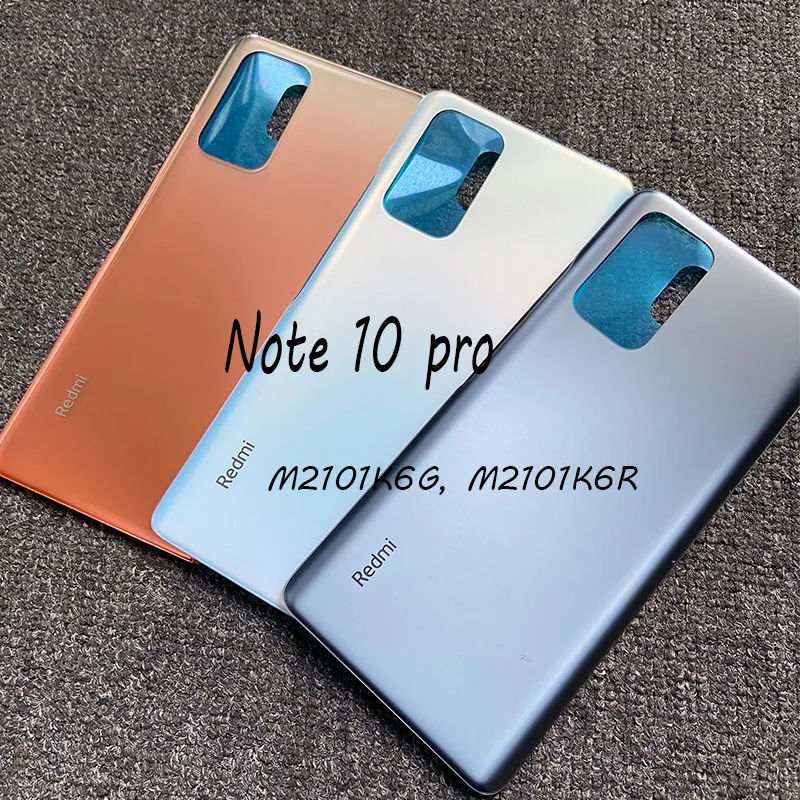 Новая крышка батарейного отсека для Xiaomi Redmi Note 10 Pro 5G Max задний корпус стеклянная