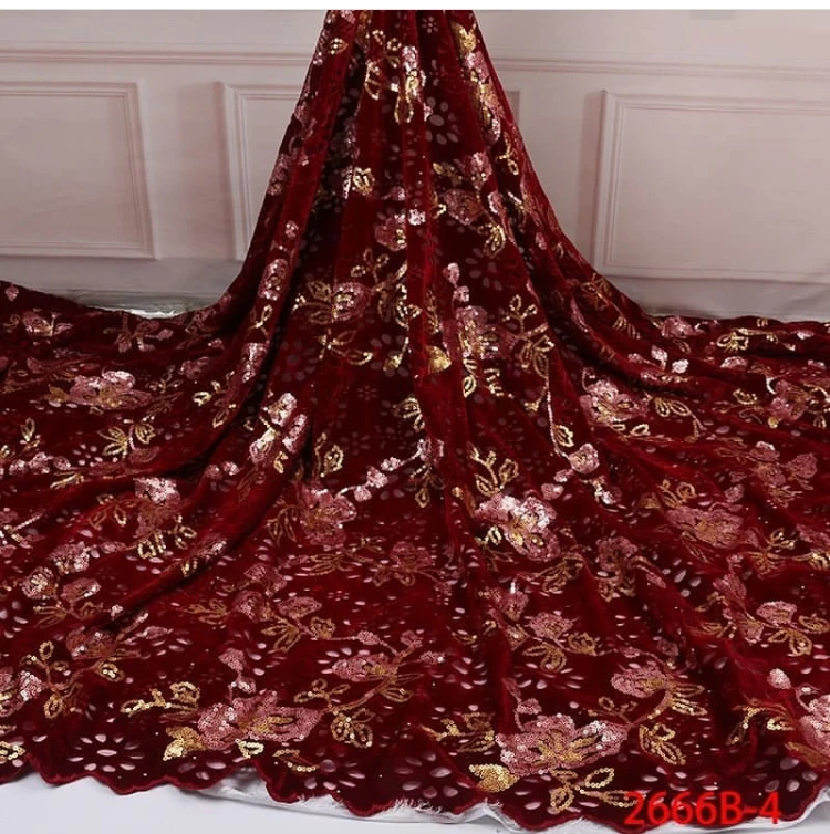 

Invisible Green velvet lace fabric quality Satin fabric woman dress material Nigeria soft African velvet lace fabric 2020