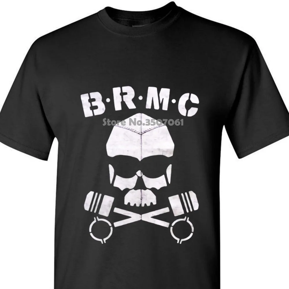Футболка с черепом Brmc вдохновленная The Wild One (1953) Байкерская мужская одежда и