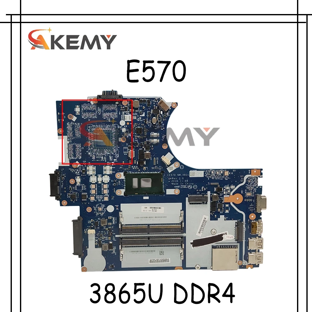 

Материнская плата для ноутбука Lenovo ThinkPad E570 E570C 01LW067 CE570 NM-A831 Celeron 3865U DDR4 GMA HD full test