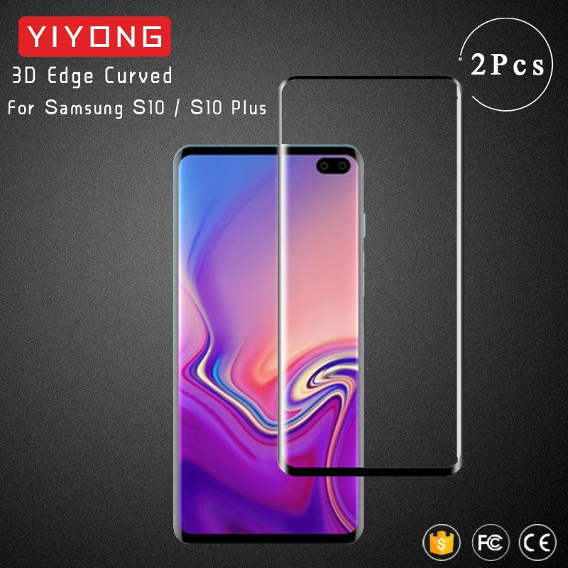 YIYONG 3D изогнутое стекло для samsung Galaxy S10 Plus S9 S8 закаленное защиты экрана Lite S 10 9 |
