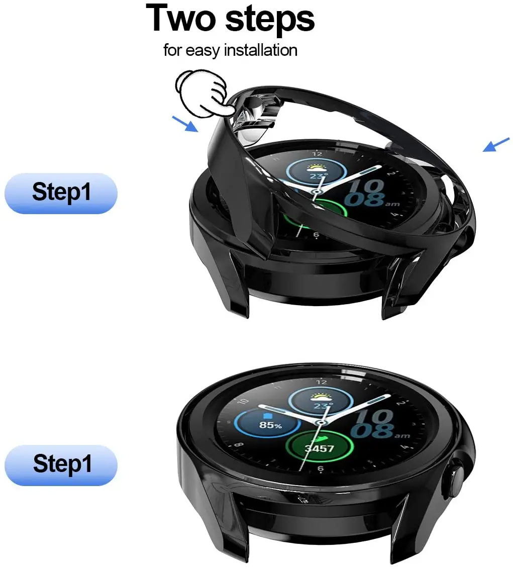 

Protective Case for Samsung Galaxy Watch 3 45mm 41mm Watch3 Soft TPU Protective Bumper Cases Watch Accessories