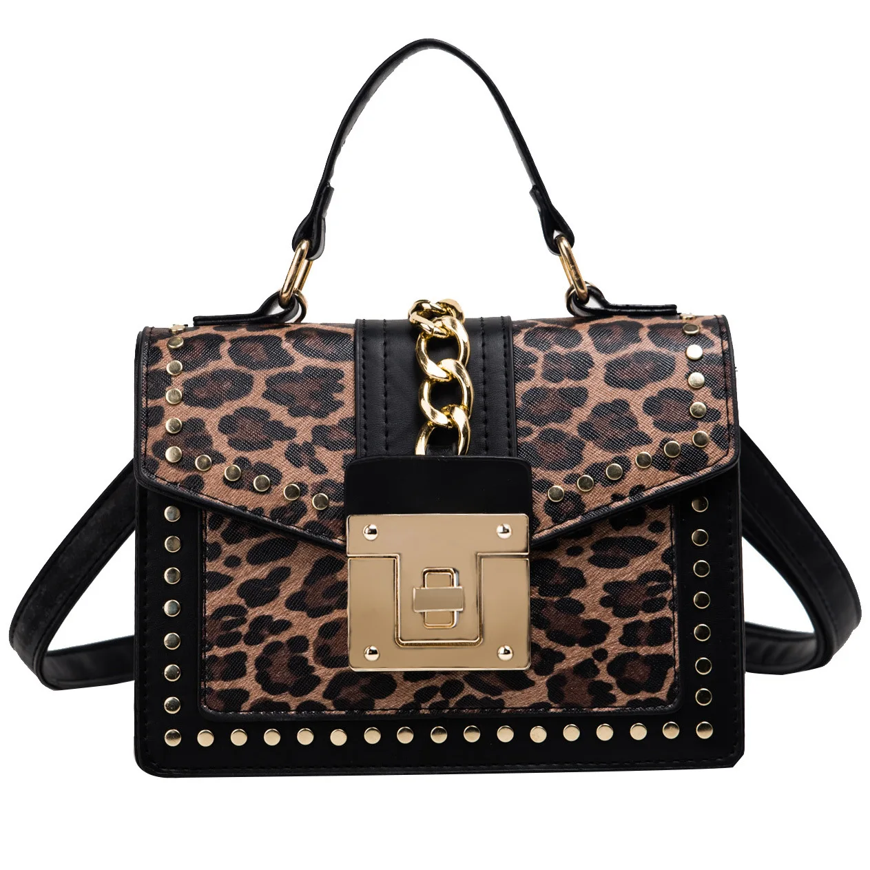 

Fashion Leopard Messenger Bags for Women Brand Decoration Ladies Party Handbags Purses Luxury Leather Small Shoulder Hand Bag