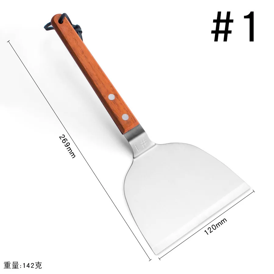 Лопатка из нержавеющей стали японская лопатка для блинов Teppanyaki жареный рис Лопата стейк гриль Лопата
