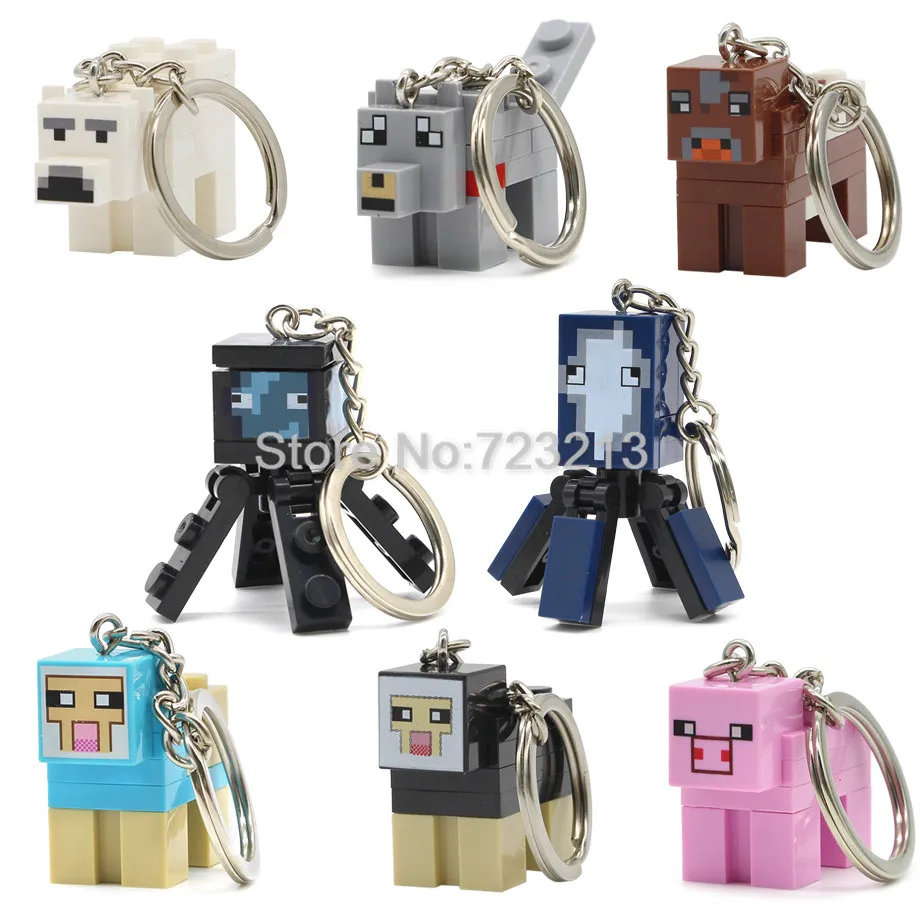 Одиночная мультяшная фигурка животного брелок для ключей полярный медведь рукав