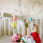 Детские подвесные плюшевые погремушки для детской кроватки, погремушки для детской кроватки, подставка для детских игрушек с поворотом на 360 градусов