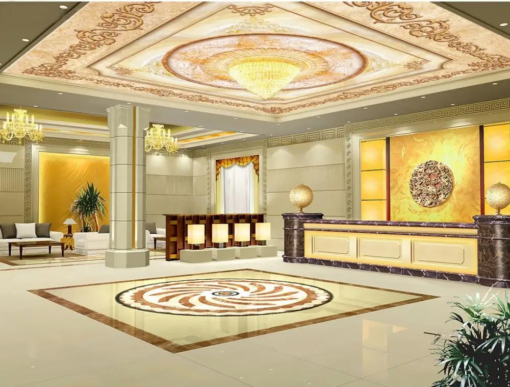 Большие Пользовательские 3D фрески обои Европейский дворец мраморный рельефный