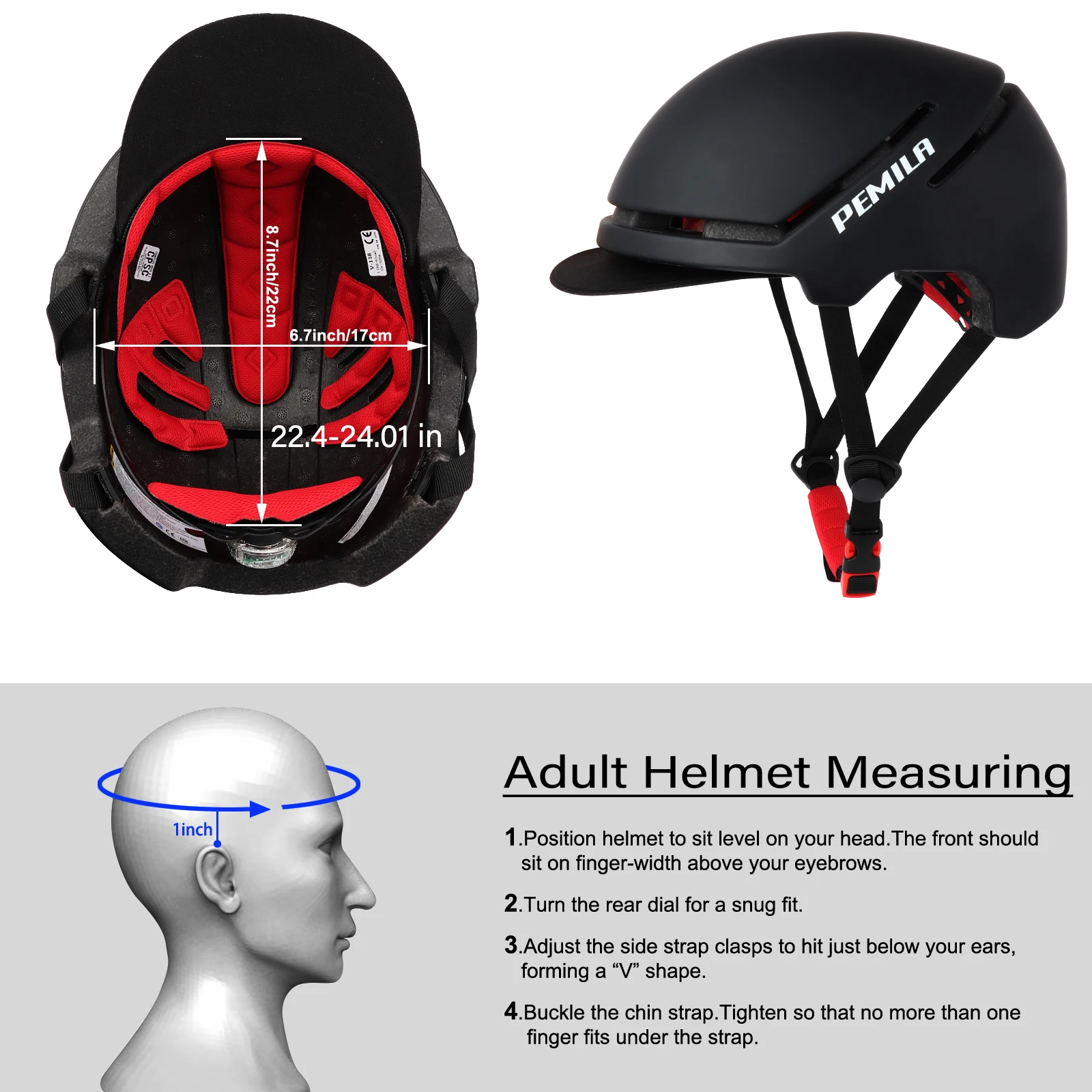 

Men Women Adult Bike Helmet with Rear Light Removable Visor Cycling Helmet Road Bike Helmet
