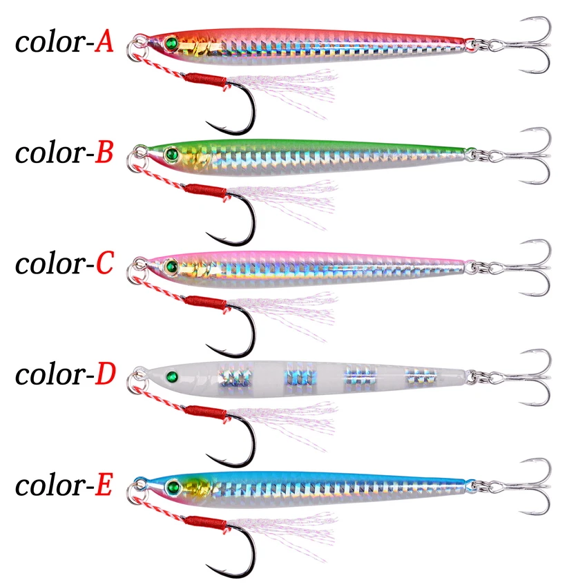 1PCS Long Metal Jig Fishing Lure Slow Cast Jigging Spoon 7G 10G 14G 17G 21G 28G Artificial Shore Bait Sea Tackle | Спорт и