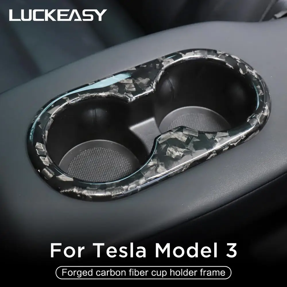 Модификация интерьера автомобиля LUCKEASY для Tesla Model 3 2017 2020 настоящее углеродное